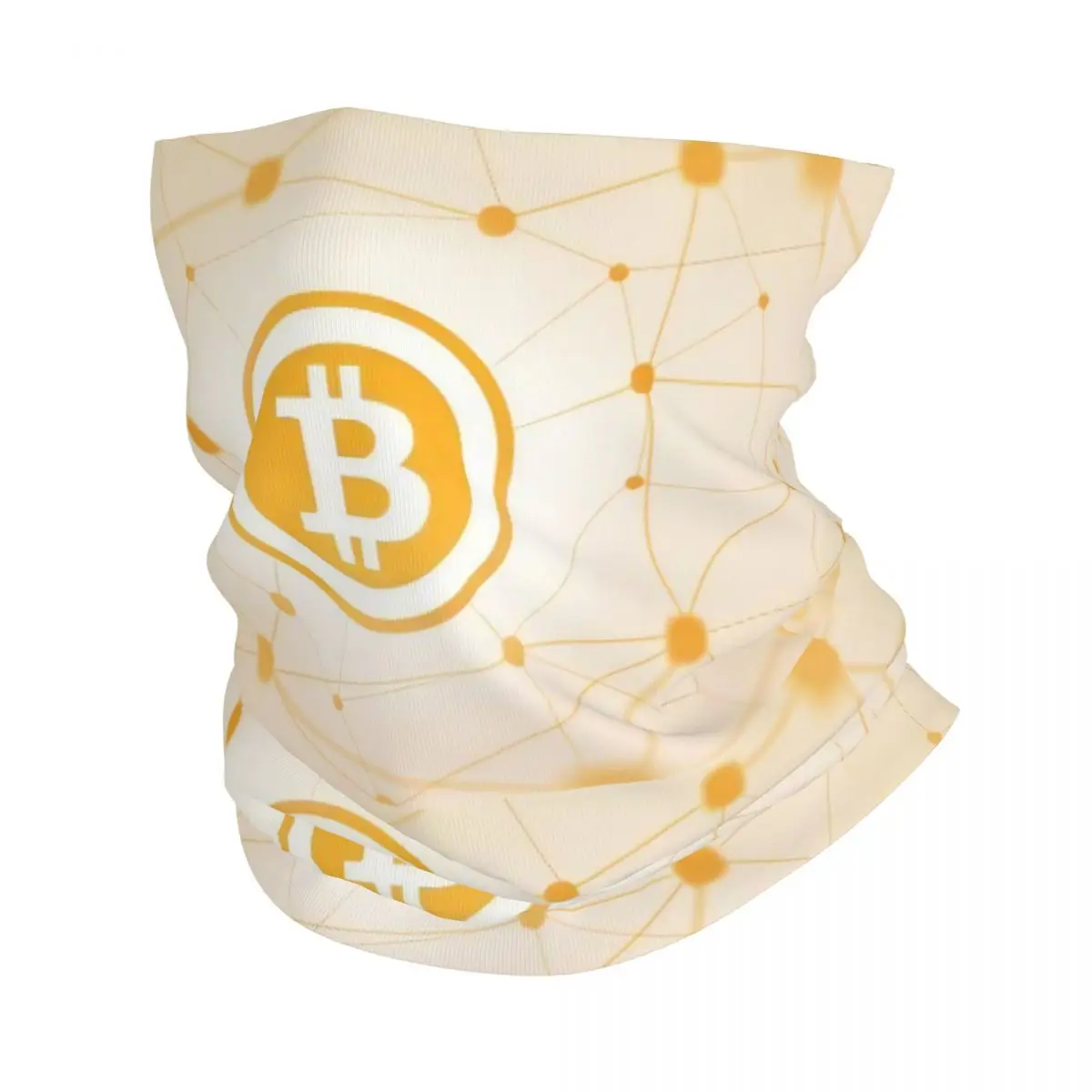 

BTC Crypto Cryptocurrency Bandana Neck Gaiter Printed Bitcoin Mask Scarf Multi-use Balaclava Riding for Men Women All Season