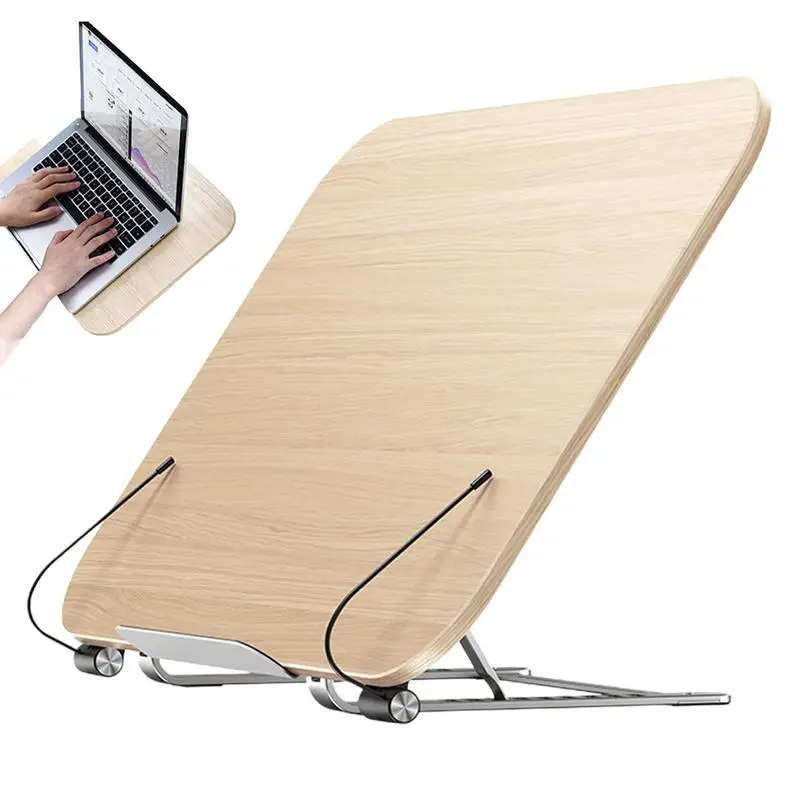 portable-book-stand-easy-to-adjust-lightweight-book-rest-adjustable-solid-wooden-desktop-support-rack