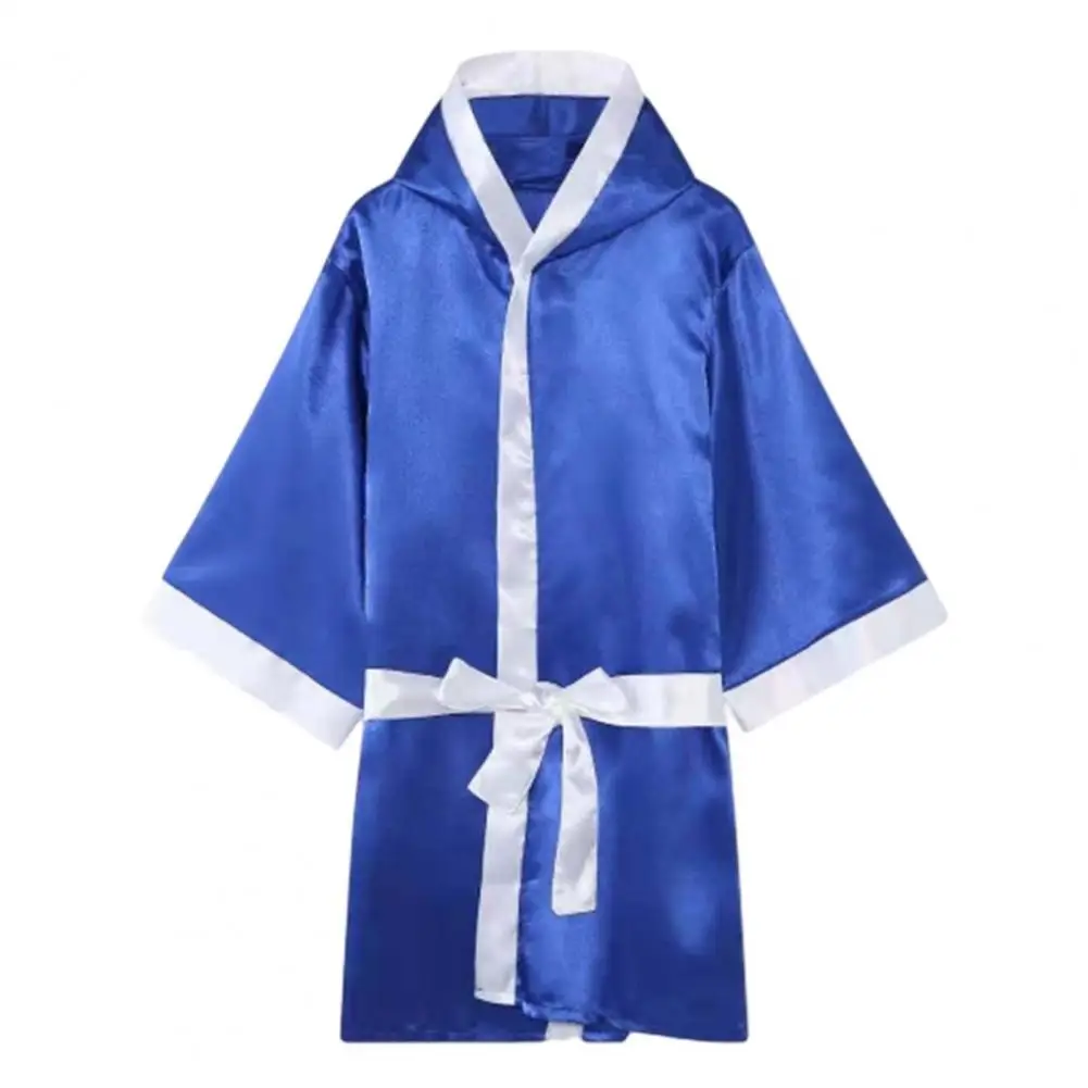

Men Boxing Robe Non-pilling Comfortable Breathable Kickboxing Gown Uniform Boxing Performance