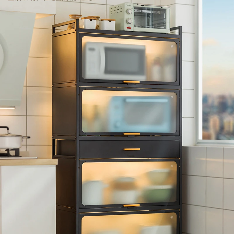 Multi Functional Cupboard, Mini Fridge Microwave Cabinet 