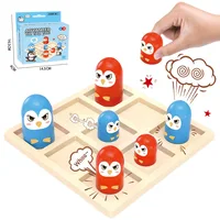 Mini Advanced tic tac toe party board game puzzle Interactive games for family Battle competition Desktop games birthday gift 1