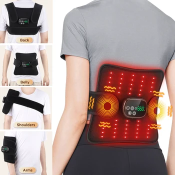 Red Light Therapy Heating & Massage Belt – Infrared LED Pain Relief & Muscle Recovery