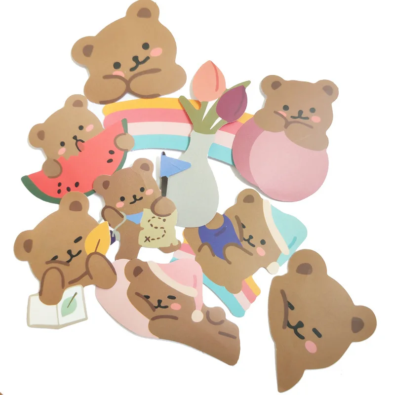 귀여운 곰 스티커 노트북 자전거 기타 스케이트보드 스티커, 아이 DIY 그래피티 방수 스티커, 10 개, 30 개, 60 개