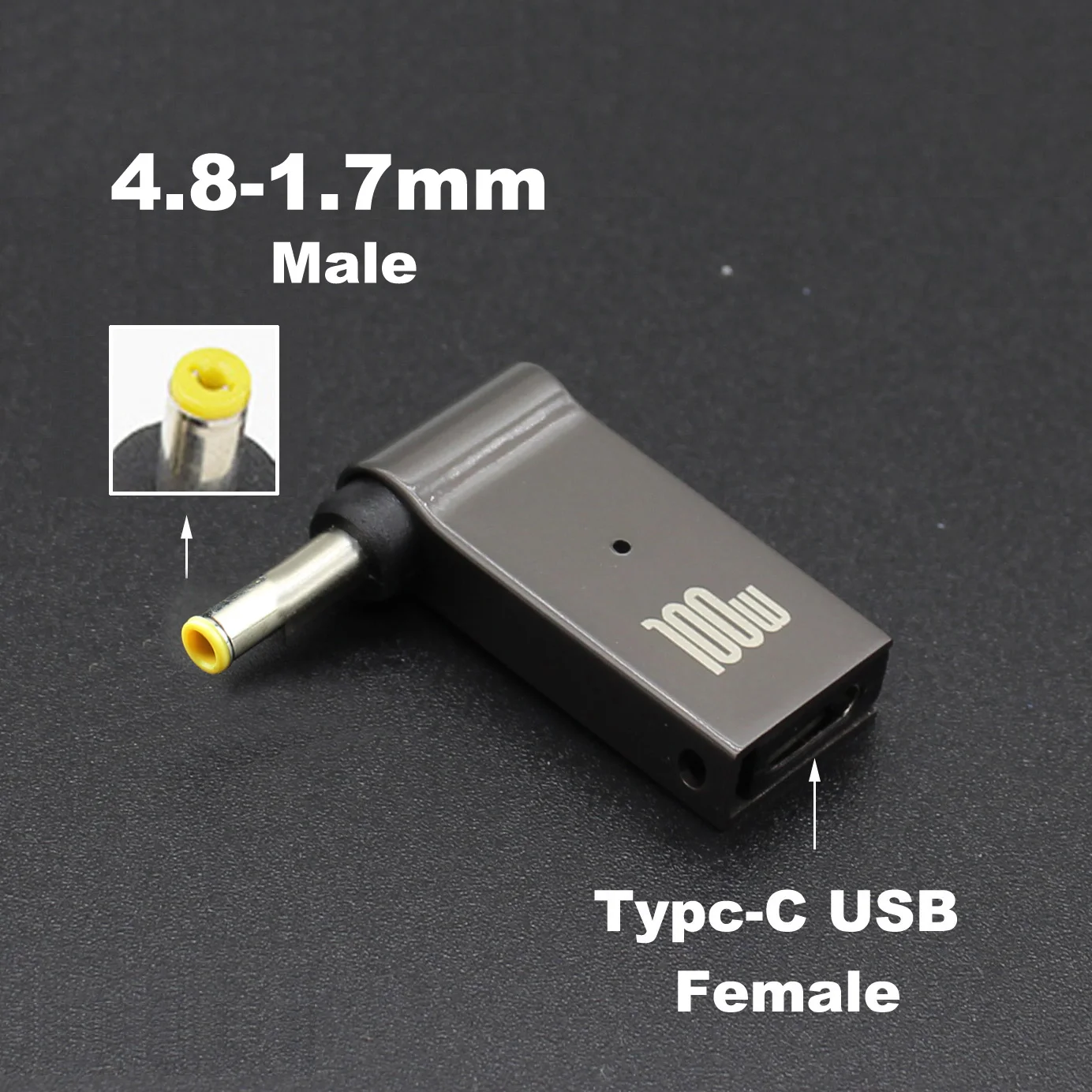 100W USB-C to DC Power Adapter Converter for Universal Laptop Charging