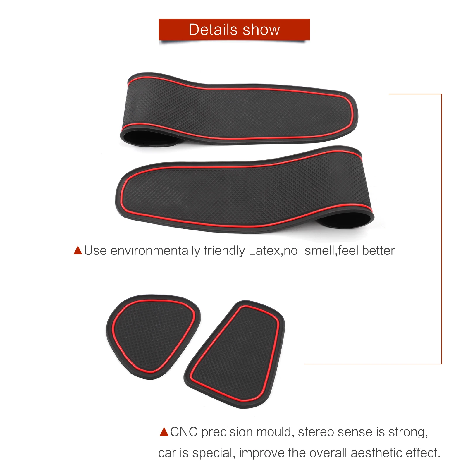 ZUNDUO für Citroen C1 2005–2014, rutschfeste Torschlitz-Tassenmatte, Türrillenpolster, Zubehör, rutschfeste Matten, Untersetzer – Detail 8