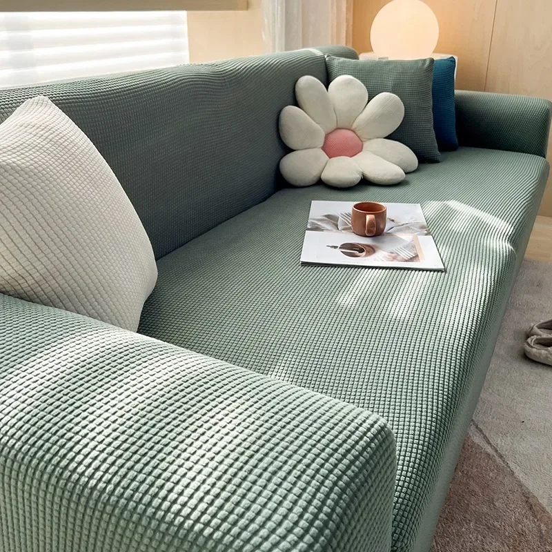 

Jacquard Adjustable Sofa Cover for Living Room Elastic Fabric Sofa Cover Stretch1/2/3/4 Seater Slip Cover Corner Case Couch