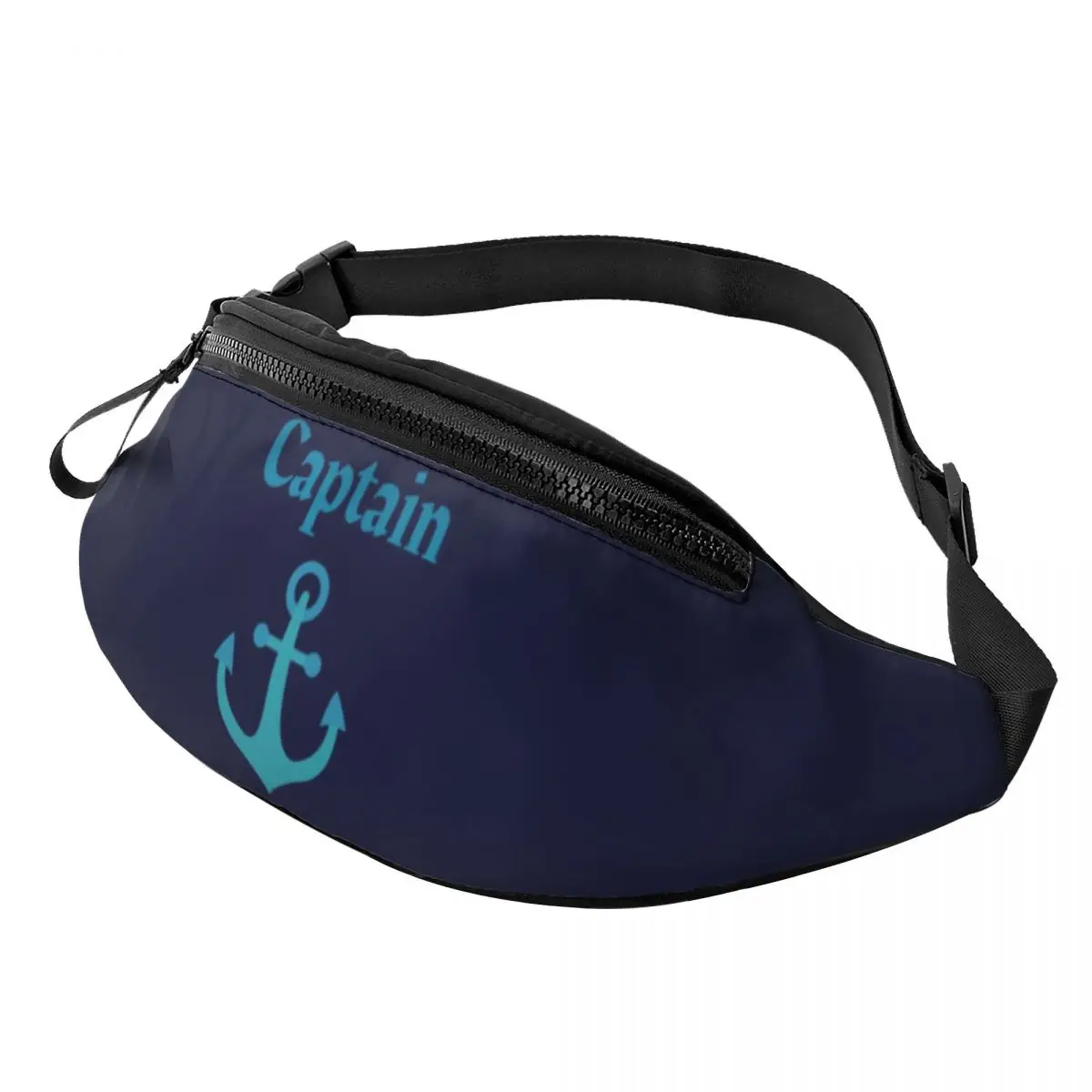 

Fashion Boat Captain Anchor Fanny Pack for Travel Hiking Sailor Nautical Adventure Crossbody Waist Bag Phone Money Pouch