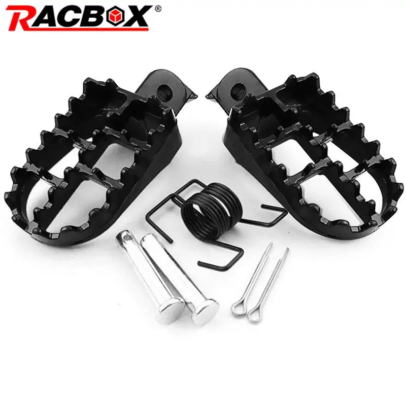 Kit Manopole Acceleratore E Pedane In Alluminio Blu Per PW50 TW200 XR50R CRF80 Pit Bike - Guarnizioni Originali - 3