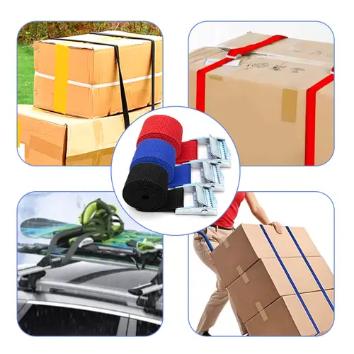 5/10 pcs 1M Buckle Tie-Down Belt Cargo Straps For Car Motorcycle Bike With Metal Buckle Tow Rope Strong Ratchet Belt for Luggage - Image 2