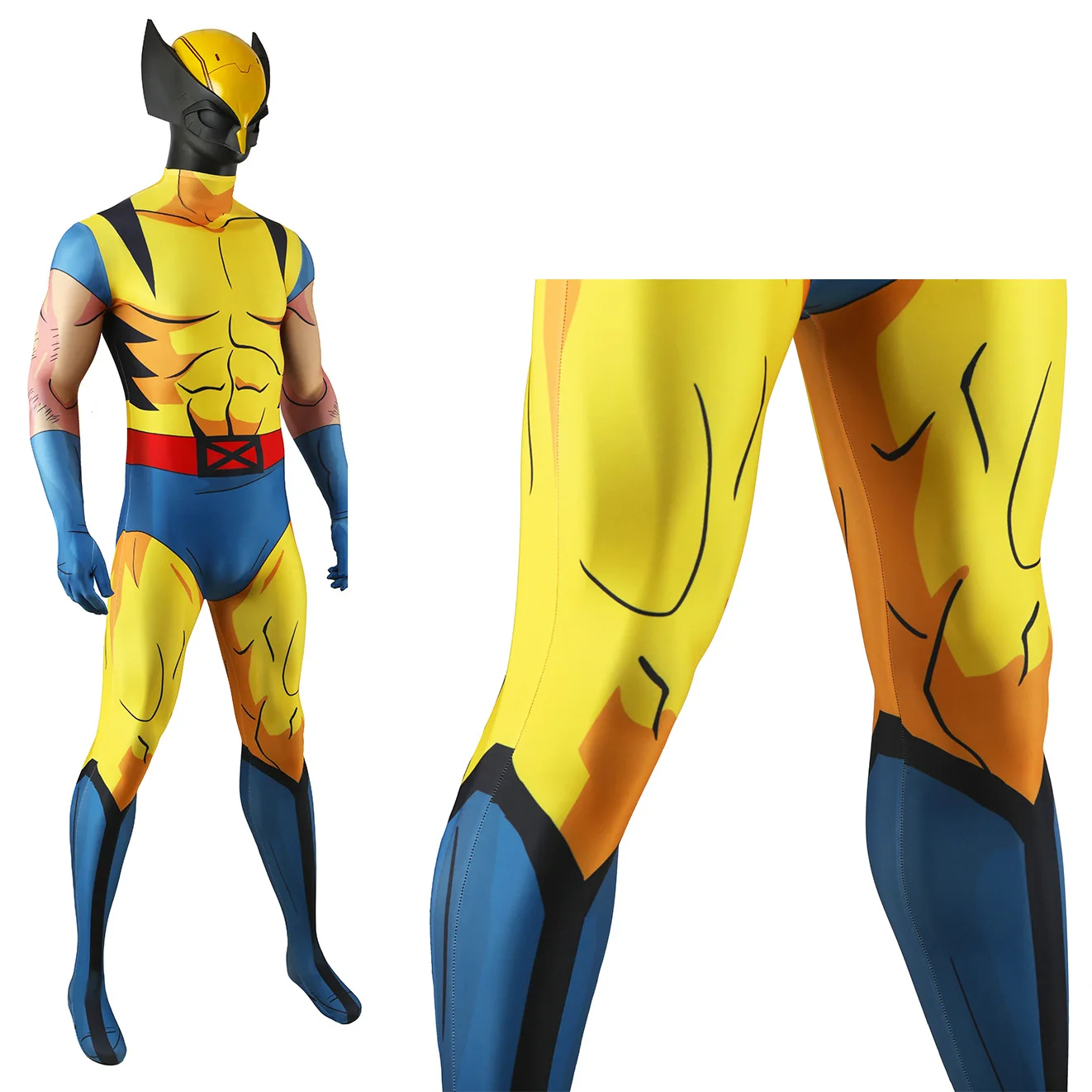 Marvel-Inspired Wolverine Cosplay Bodysuit for Men