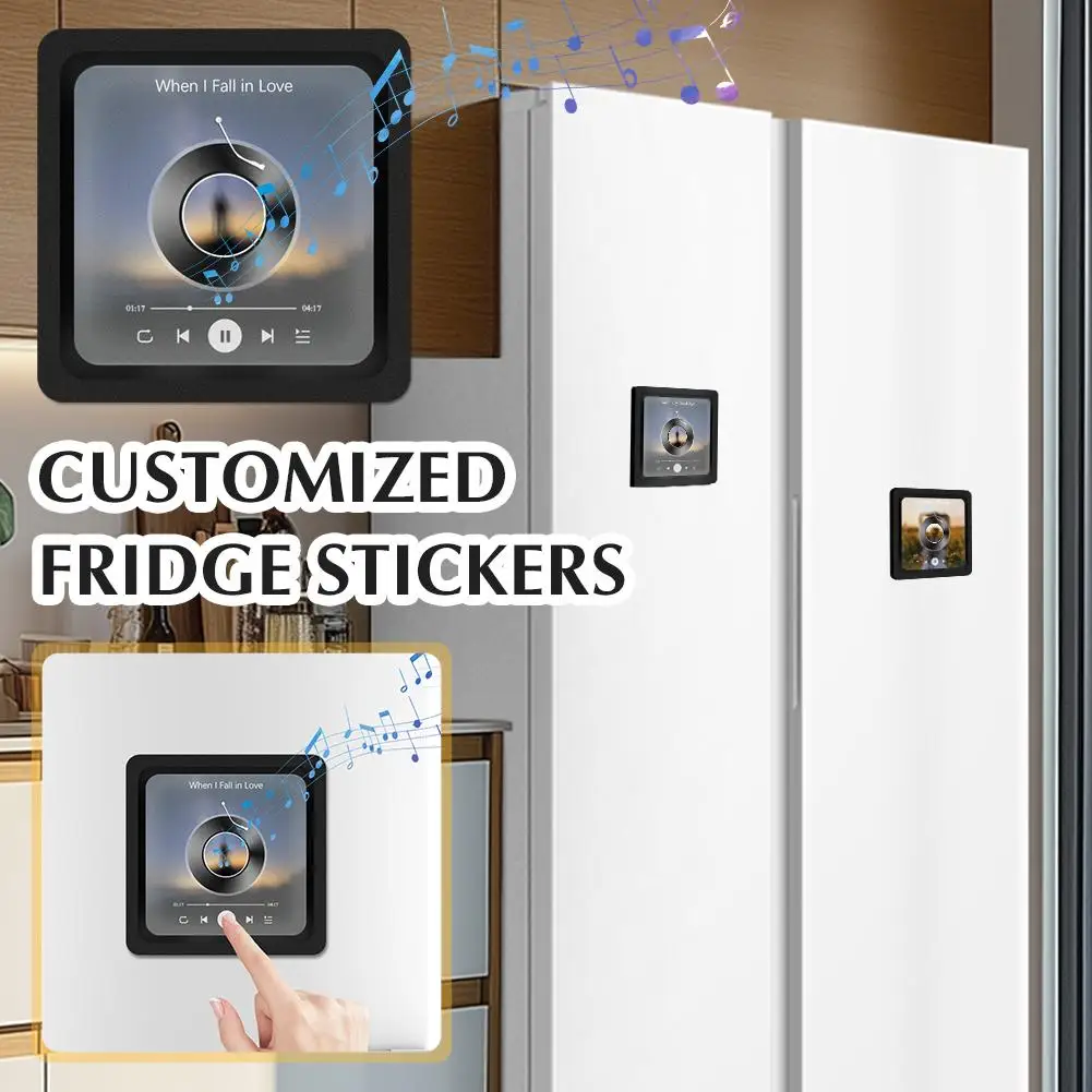 Personalized Refrigerator Stickers Built-in Music Player Spotify Album Fridge Magnet Customizable Refrigerator Magnet USB magnetic fridge magnets magnetic sticker magnetic fridge stickers refrigerator decor