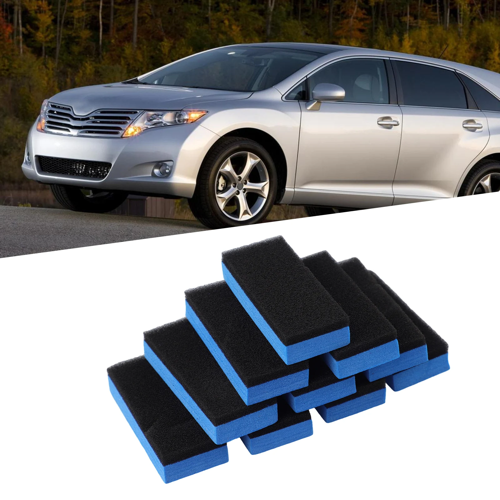 5/10Pcs Car Ceramic Coating Sponge Automobiles Glass Nano Wax Coat  Applicator Pads Sponges for auto waxing polishing car washers - AliExpress