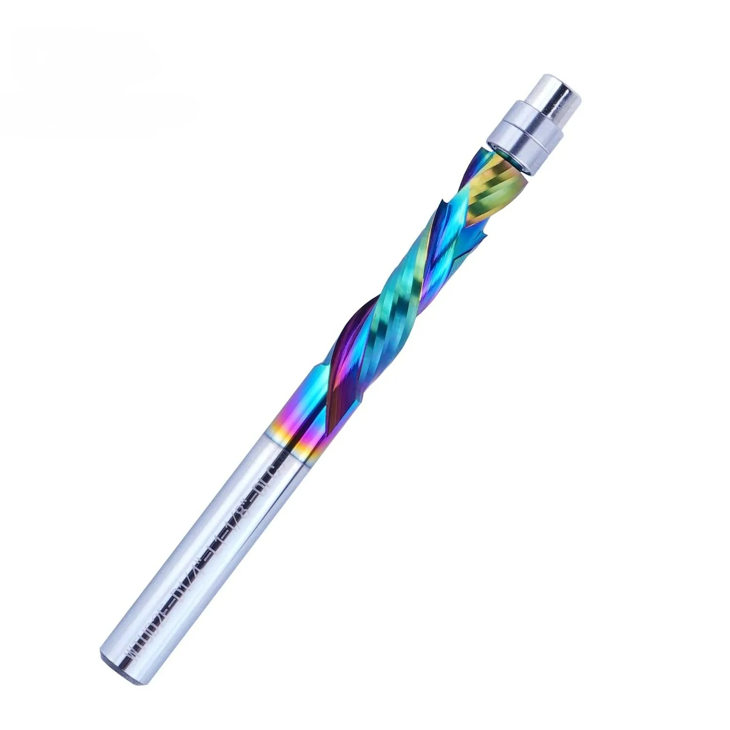 DLC Coating Solid Carbide Bearing Guided Milling Cutters 2 Flutes Spiral Flush Trim 8MM Shank Woodworking End Mill 1pc milling cutter