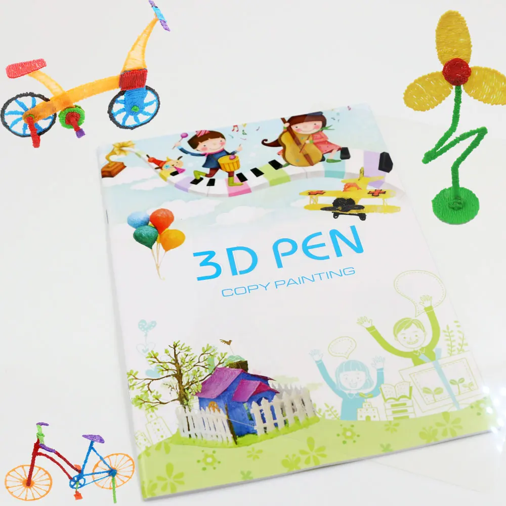 3d-ручка для рисования, подходящая для детей 3d-печатающая ручка, многоразовые 40 шаблонов, прозрачная доска для рисования, шаблон для граффити
