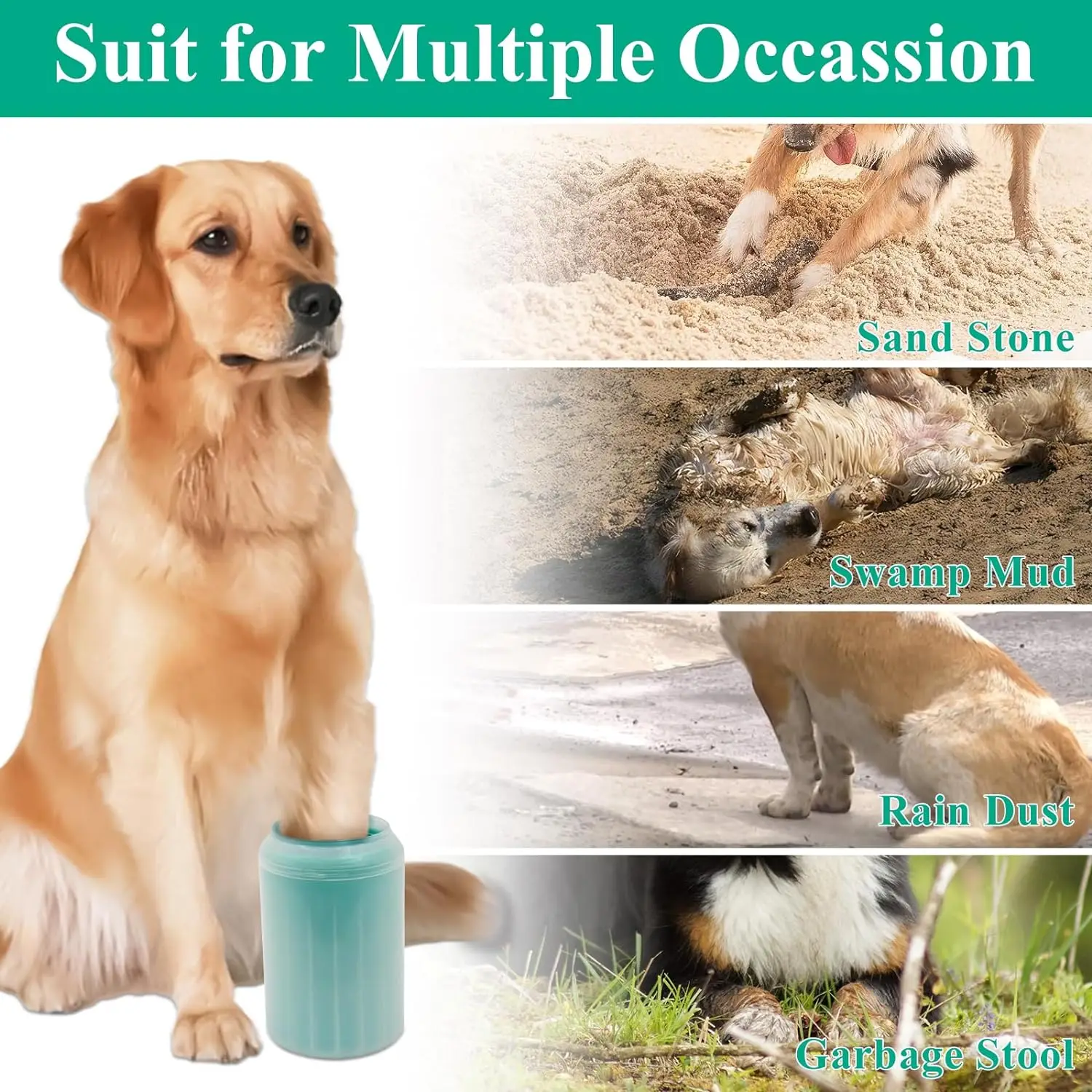 Pet Foot Wash Cup Soft Silicone Material Cat and Dog Foot Cleaner Portable Dog Massage Pet Bath Cleaning Supplies
