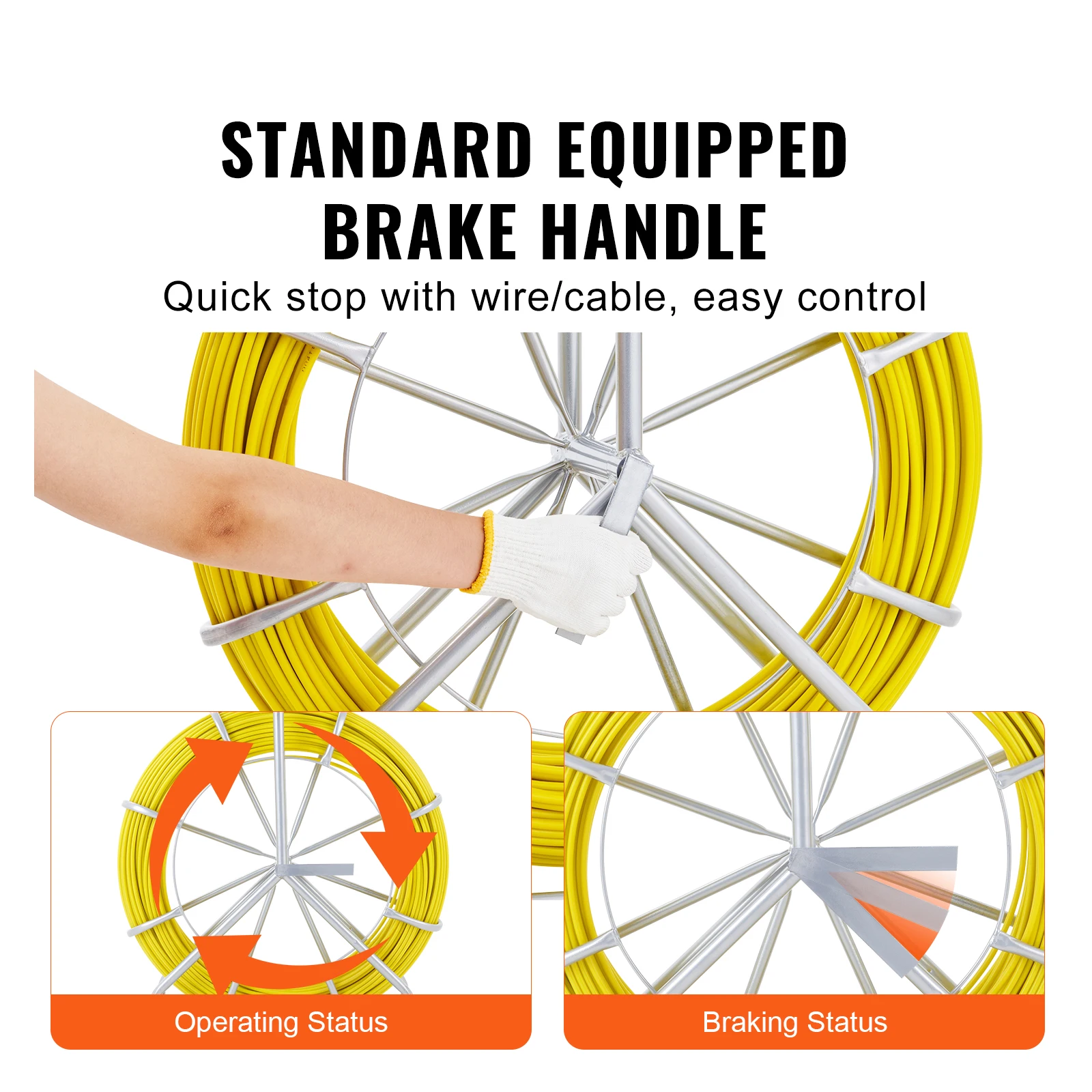 Fiberglass Fish Tape Wire Puller for Electrical Conduit