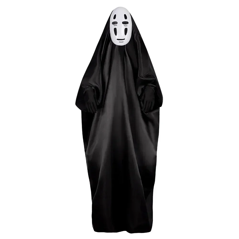 Anime No Face Peple Cosplay Kostüm Halloween Spiel Karneval Party Erwachsene Kleidung inklusive Maske Handschuhe Japanisches gesichtsloses Kostüm – Detail 5