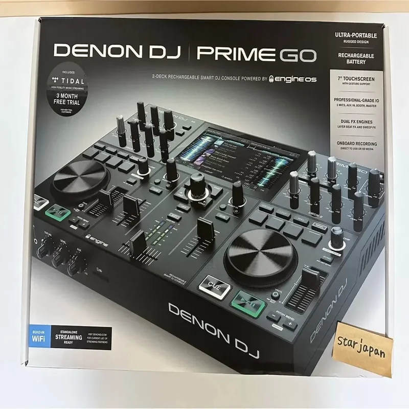 AB Denon Smart DJ Console with HD Touchscreen, Rechargeable Battery, DJ PRIME GO