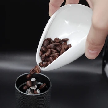 커피 콩 도즈 트레이, 순수 화이트 세라믹 티 세트, 중국 쿵푸 티 세트, 커피 콩 스쿠프 삽