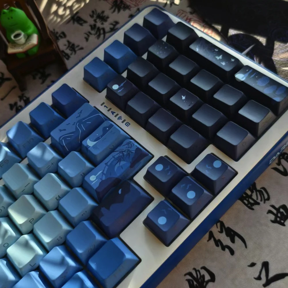 Double Shot Keycaps, gravação lateral, perfil cereja, DYE-Sub