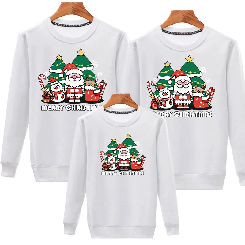 thumbnail image 1 of Conjuntos familiares a juego, camiseta de aspecto familiar para mamá, hija, papá e hijo, sudadera con estampado navideño, jersey de Navidad, camisetas para niños y bebés para Año Nuevo, 1 of 5