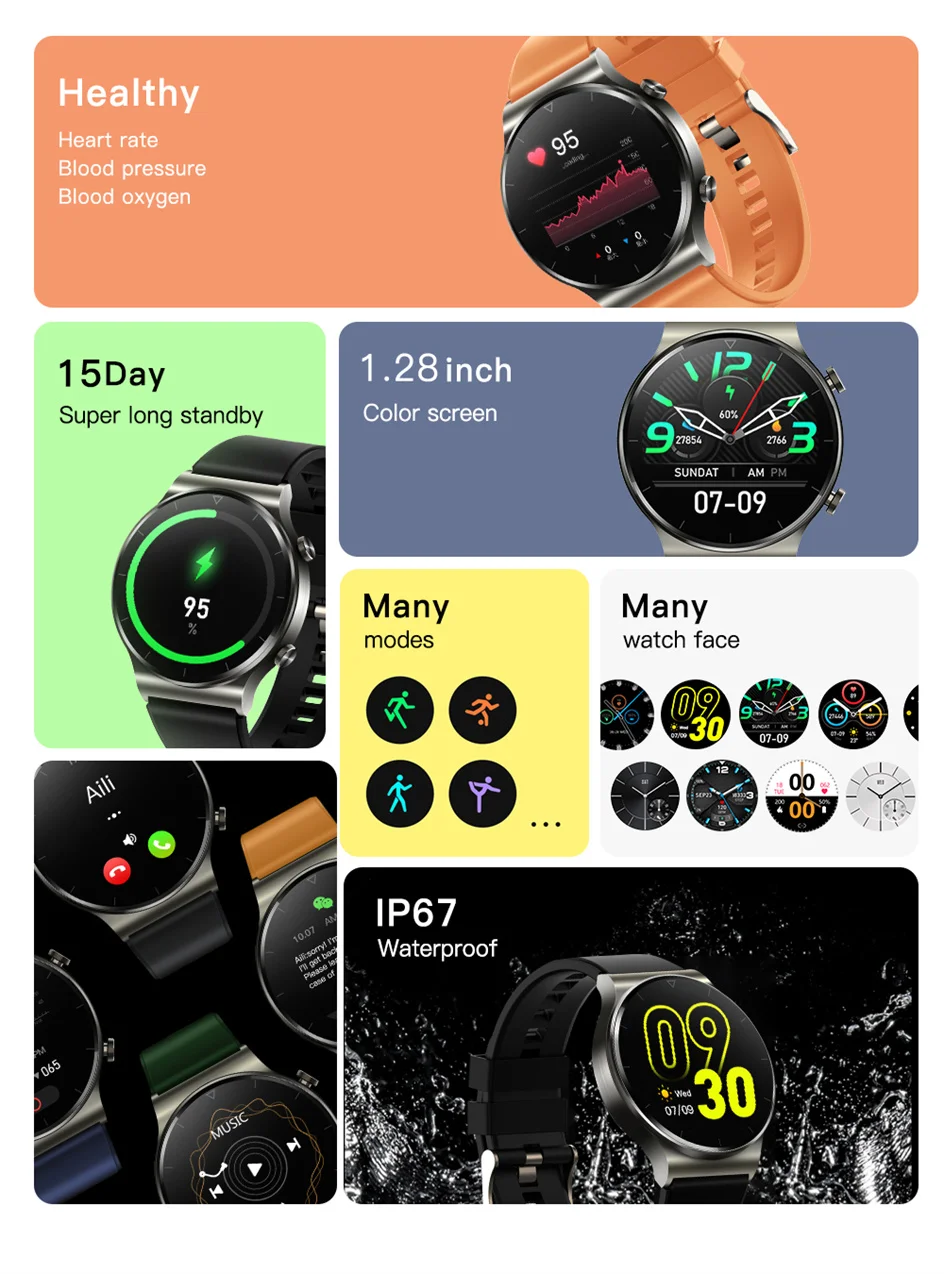 2022 Full Touch Smart Watch Men Support Bluetooth Call Sport Waterproof Women Privacy Settings Smart Watch For Android Ios Phone