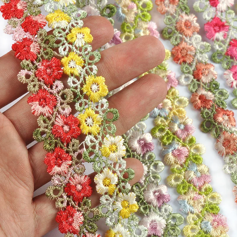 선물 포장용 꽃 트림 레이스 리본, DIY 공예 바느질 액세서리, 웨딩 원피스 파티 장식, 수제 재료, 1 야드 2cm