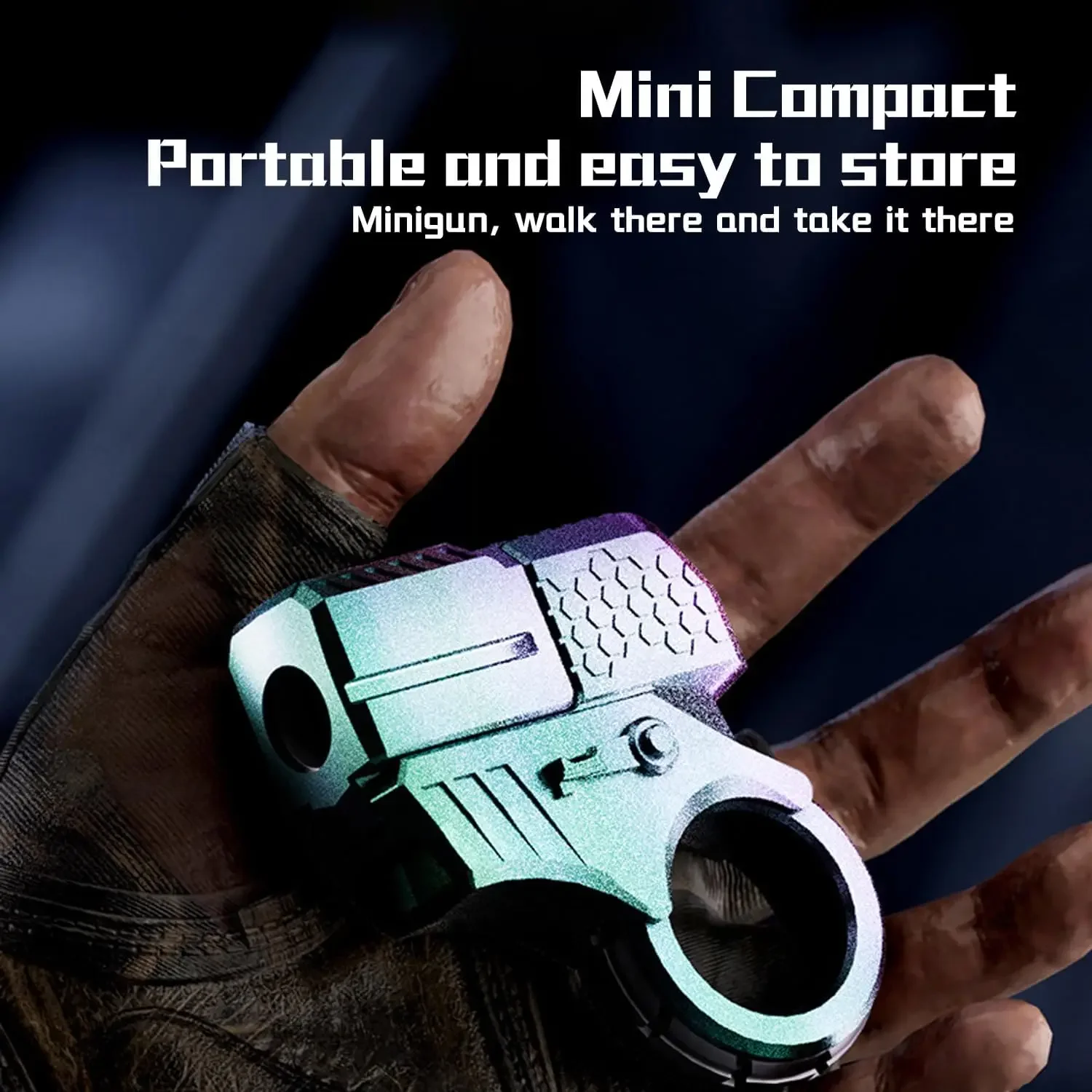 Decompression Toy Agent Golden Finger Shell Throwing Gun Toy Decompression Mini Metal Launcher Birthday Gift