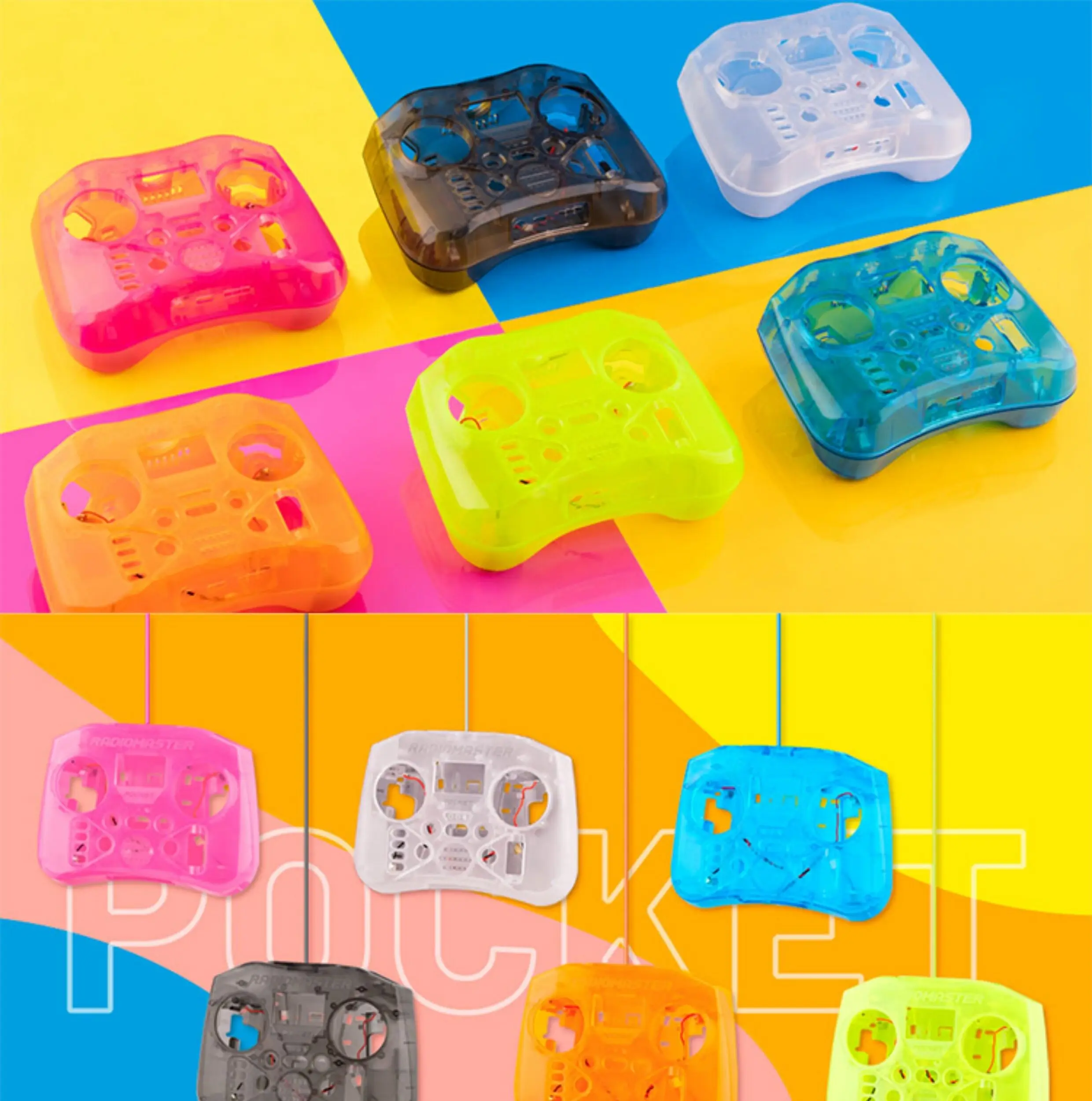 Coque Transparente pour Simulateur RC - Lot de 5 Couleurs