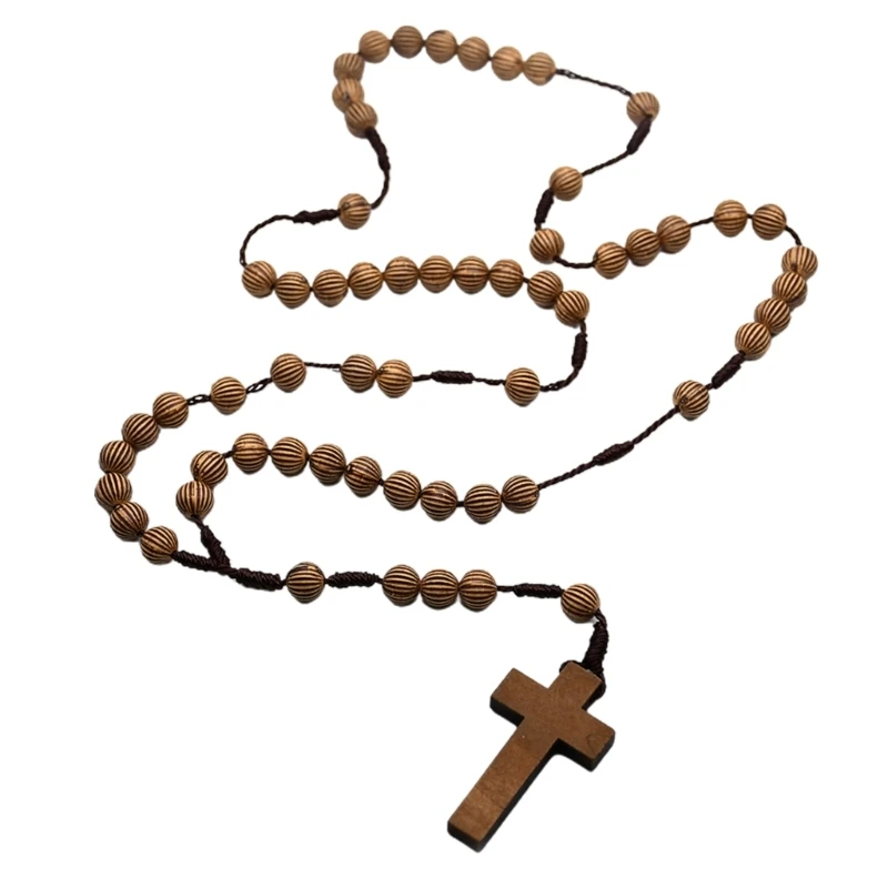 Catholic Rosary Wood Beads Mini Rosaries Cross First Communion Baptism Party Favor