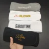 50pcs Custom Logo Facial  Spa Embroidery Hairband Terry Cloth Stretch Towel Washable Facial Spa Makeup Headband 2