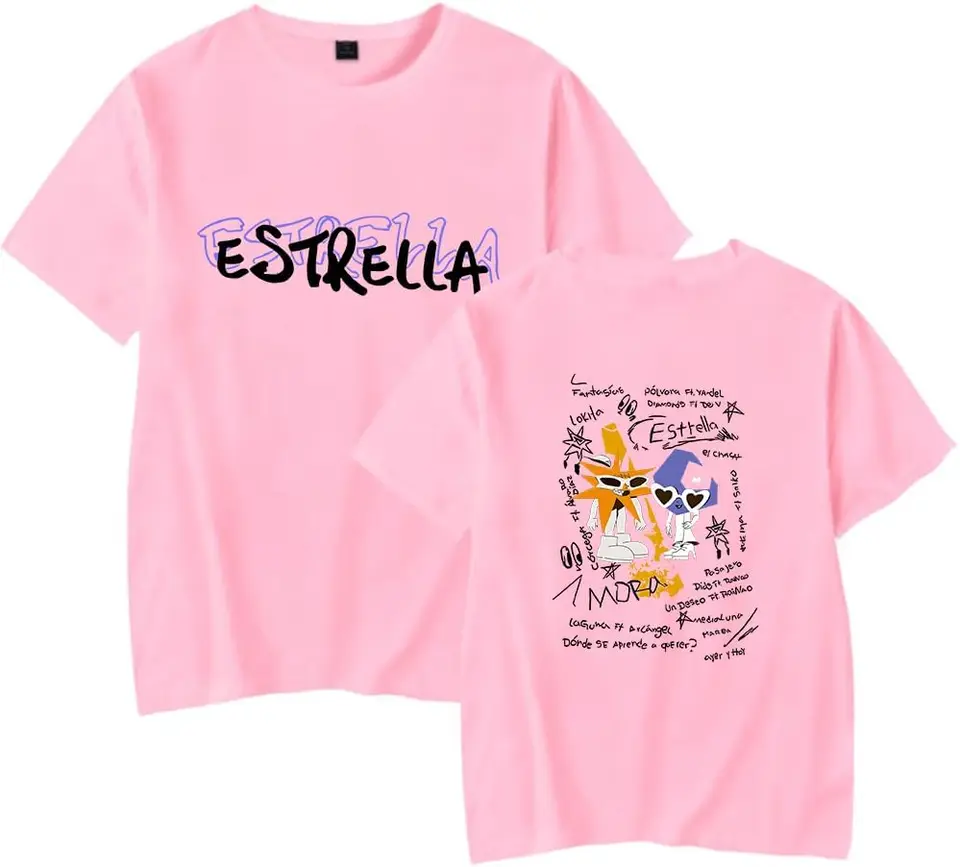 남녀공용 모라 앨범 머치 티셔츠, 반팔 클래식 프린트 탑