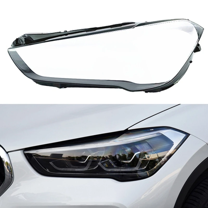 

For -BMW X1 F49 2020-2021 Car Transparent Lampshade Headlight Cover Glasses Lamp Shade Headlight Shell Cover Lens