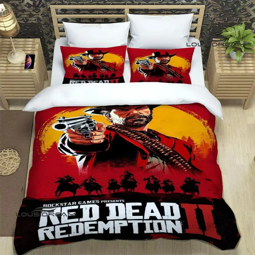 Red Dead Redemption 2 Bedding Sets exquisite bed supplies set duvet cover bed comforter set bedding set luxury birthday gift 5