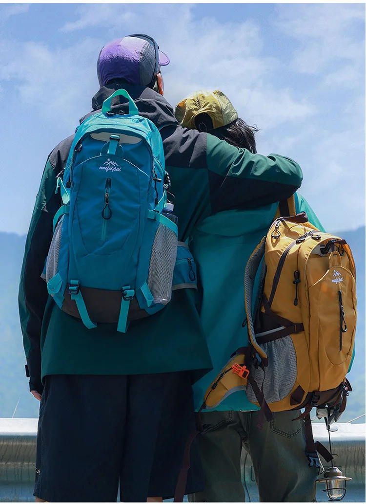 Extra große 40L Outdoor-Sport-Bergsteigertasche für Männer und Frauen, Paar-Rucksack, lässige wasserabweisende doppelte Umhängetaschen – Detail 19