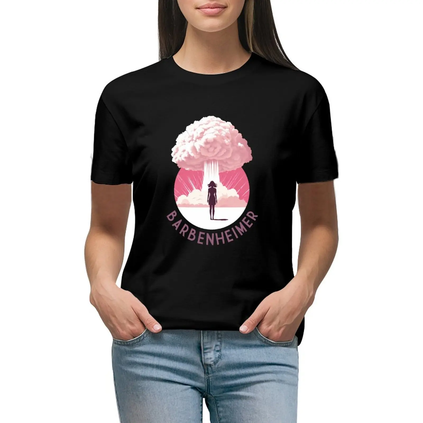 

ORIGINAL BARBENHEIMER 2023 T-Shirt Blouse hippie clothes Aesthetic clothing white t-shirt dress for Women sexy