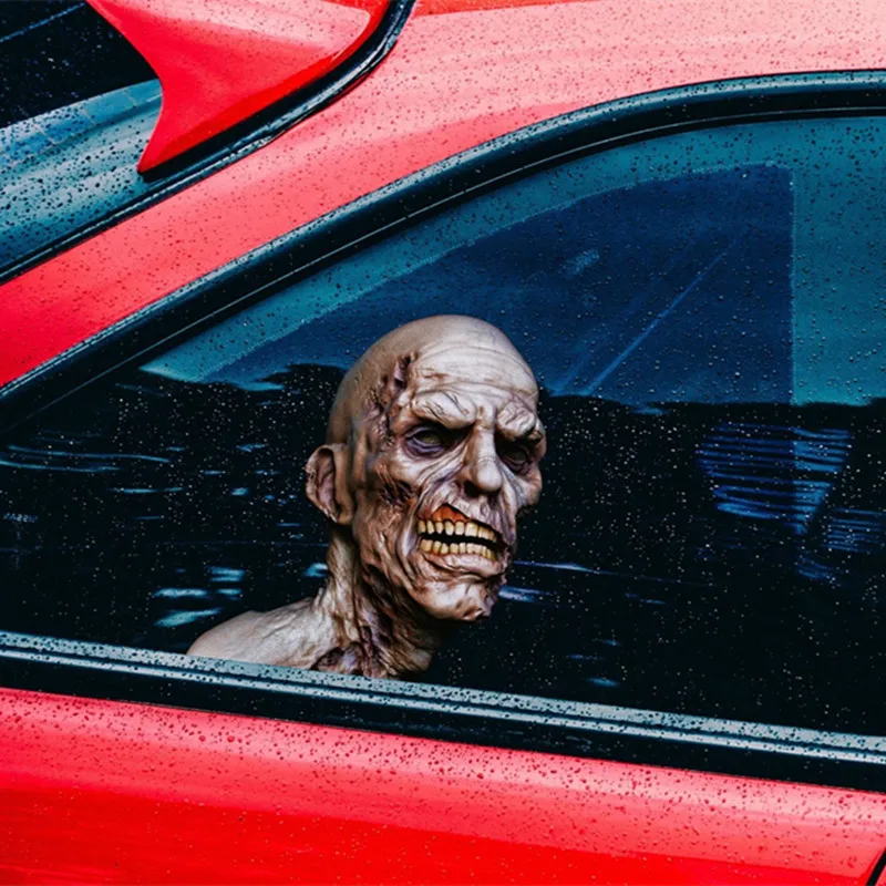 

V1677# Funny 3D Zombie Decal For RV Halloween Laptop Waterproof Vinyl Decal Car Accessories Decor Pegatinas Para Coche