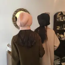

Winter Beanies Women Retro Ear Protection Warm Caps Hat All-match Lovely Simple Womens Beanie Korean Trendy Balaclava U5X7