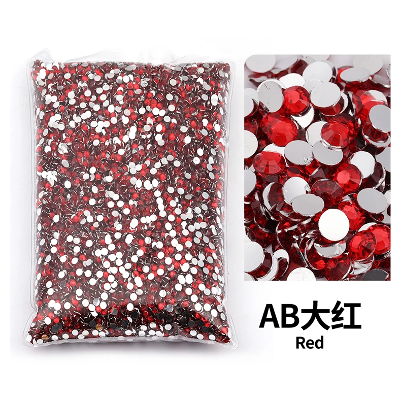 Variety Pack of Small Resin Rhinestones for Nail Art and DIY Crafts - Bulk Wholesale Flat Back Crystals