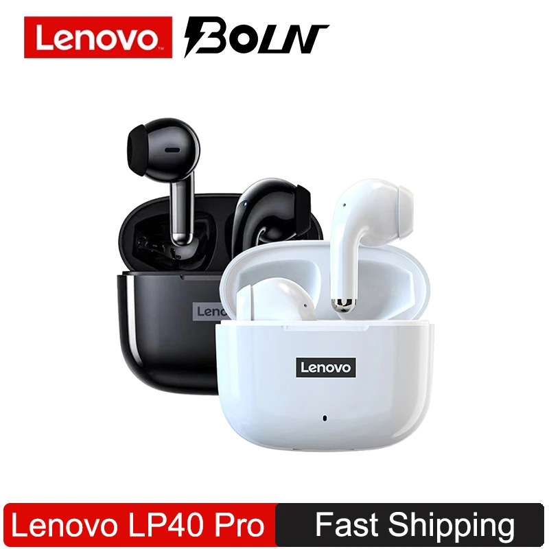 New-Lenovo-Thinkplus-LP40-Pro-Wireless-Earphone-With-Mic-Ture-Bluetooth ...