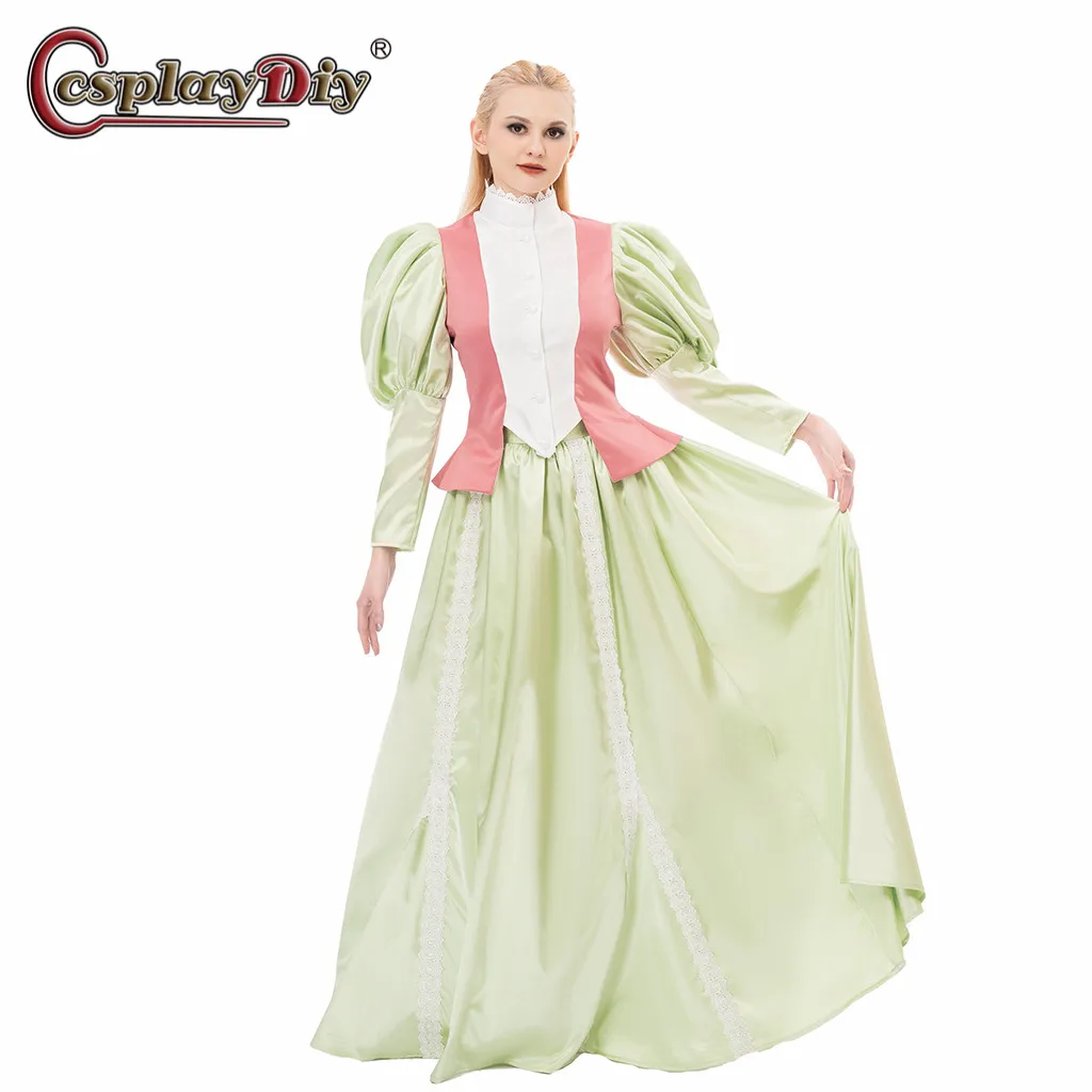 

Cosplaydiy Victorian Costume Lady's Walking Dress Suit Theatre Historical Dress Ball Gown Costume Belle Epoque Era Dress