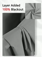 2025 New Total Privacy Safe and Odorless Curtains for Living Room and Bedroom 1pc Solid Blackout Curtains with Grommets 1
