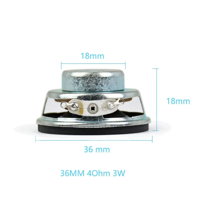 2Pcs Mini 1.5 Inch Full Frequency Portable Speakers 4ohm 3W Small 40MM/36MM Stereo Audio Sound Hifi DIY Home BT Loudspeaker 5