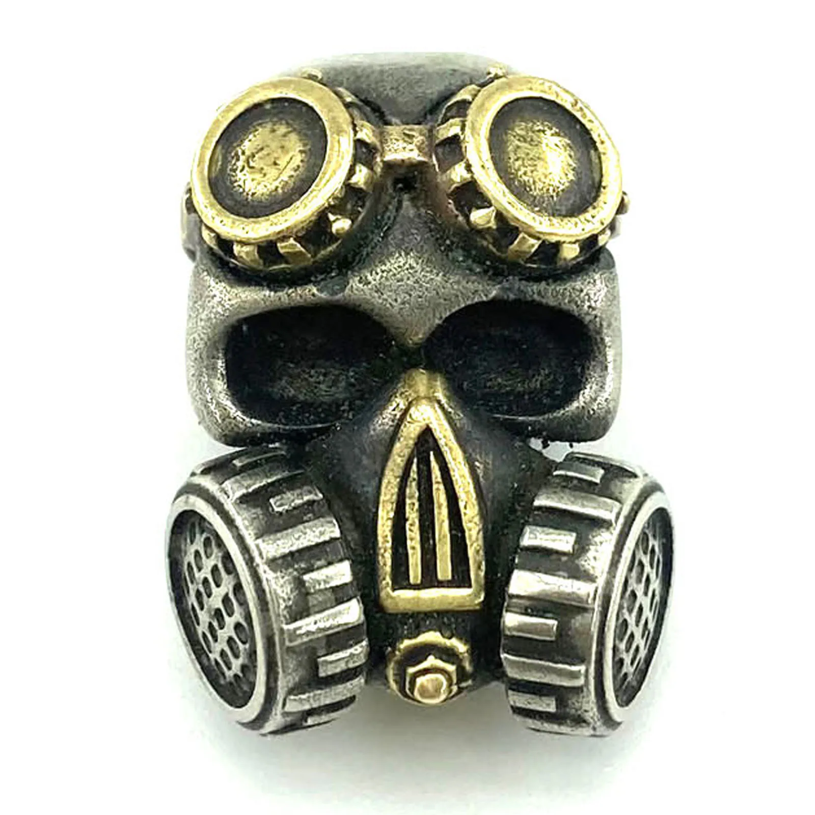 Biochemical Skull Head Gas Mask Knife Beads Outdoors EDC DIY Tools Rebel Street Punk Woven Paracord Pearl for Keychain Hangings
