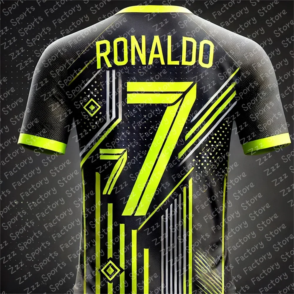 2024/25 Latest Hot Selling Ronaldo 3D Printed Shirt T-shirt for Daily Outdoor Games and Training Football Suit 5