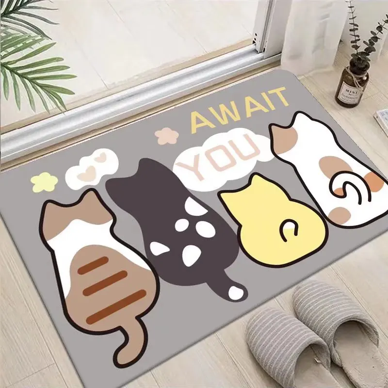 

Cartoon Animal Living Room Carpet Carpet Bedroom Bedside Tea Table Floor Mat Bedroom Cute Foot Mat Bathroom Mat Doormat Carpet