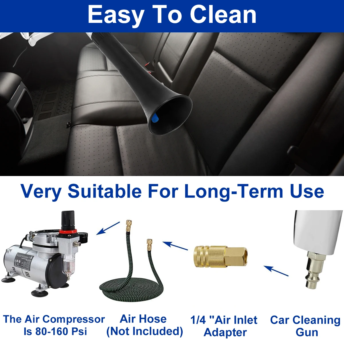 Pressure Washer Gun High Pressure Gun Car Cleaning Gun Interior Cleaner