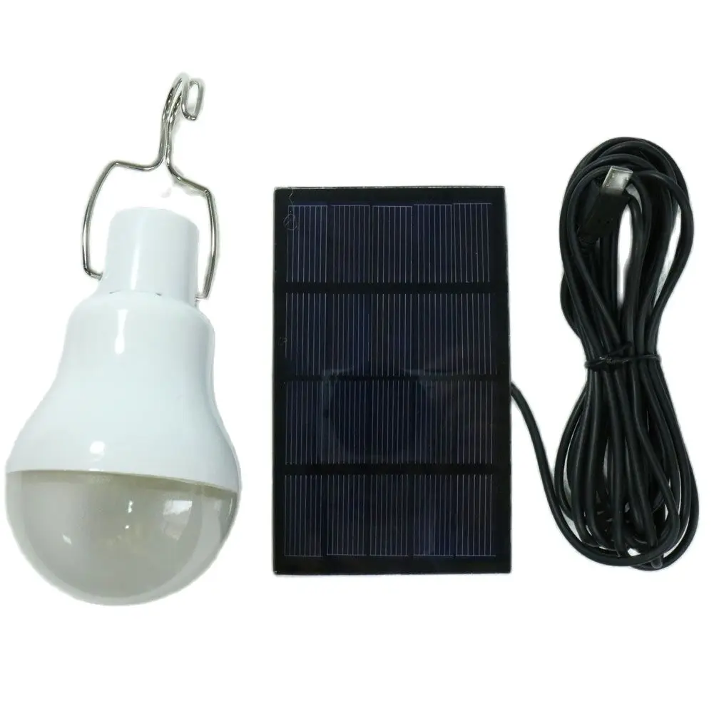 15W 110Lm Energia Solare Luce Esterna Ricaricabile Lampada Solare Lampadina Portatile Lampada Di Emergenza Tenda Da Campeggio All'Aperto Illuminazione