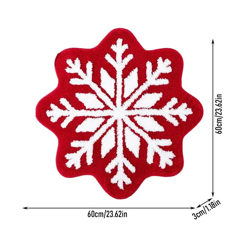 Round Bath Mat Christmas Round Rug For Living Room Non-slip Soft Throw Rugs Carpet Machine Washable Christmas Decoration For