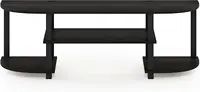 Turn-S-Tube Wide TV Stand with 3-Tier Open Storage, Espresso/Black, Holds 55-Inch TV 6
